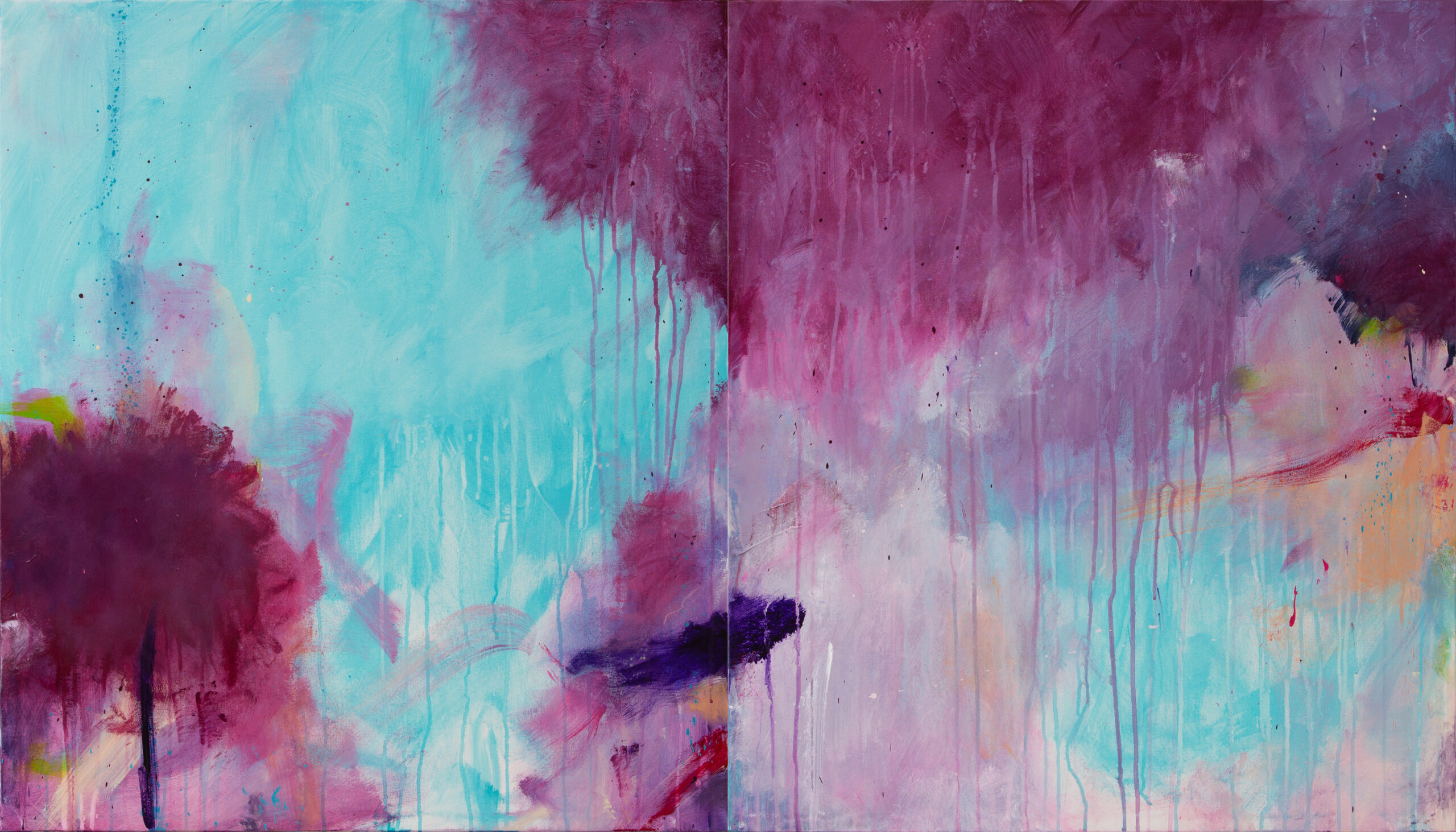 Untitled, 2023 | Diptych, Acrylic on canvas, 80 x 140 cm